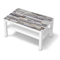Möbelfolie Granit-Wand - IKEA Lack Tisch 90x55 cm - weiss