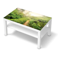 Möbelfolie Green Tea Fields - IKEA Lack Tisch 90x55 cm - weiss