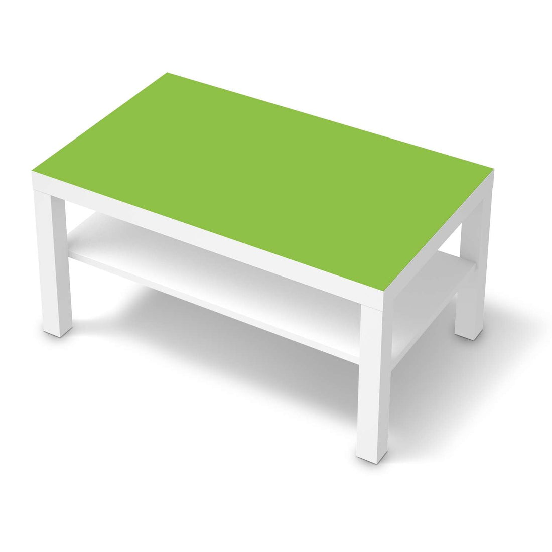 Möbelfolie Hellgrün Dark - IKEA Lack Tisch 90x55 cm - weiss