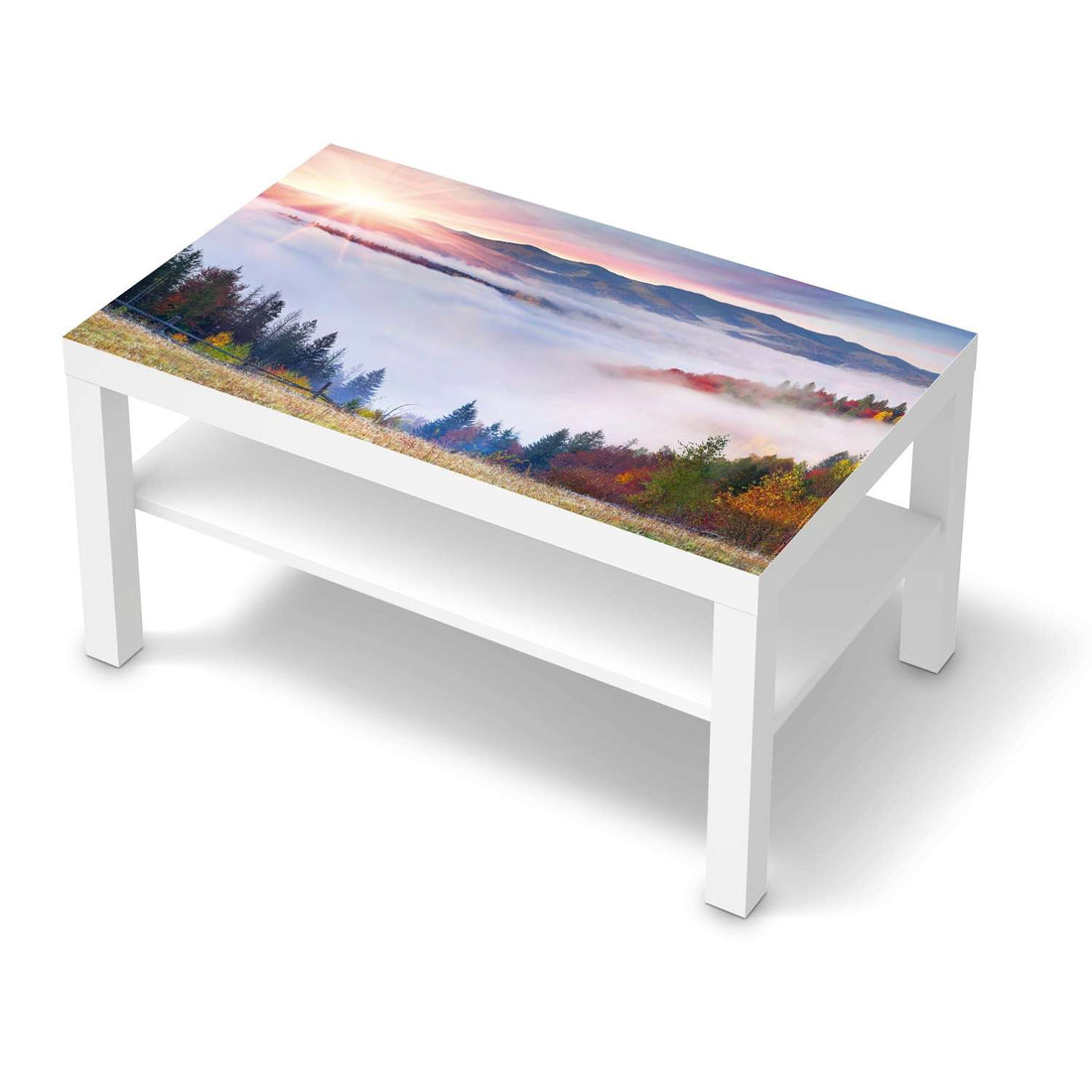Möbelfolie Herbstwald - IKEA Lack Tisch 90x55 cm - weiss
