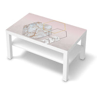 Möbelfolie Hexagon - IKEA Lack Tisch 90x55 cm - weiss