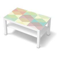 Möbelfolie Melitta Pastell Geometrie - IKEA Lack Tisch 90x55 cm - weiss
