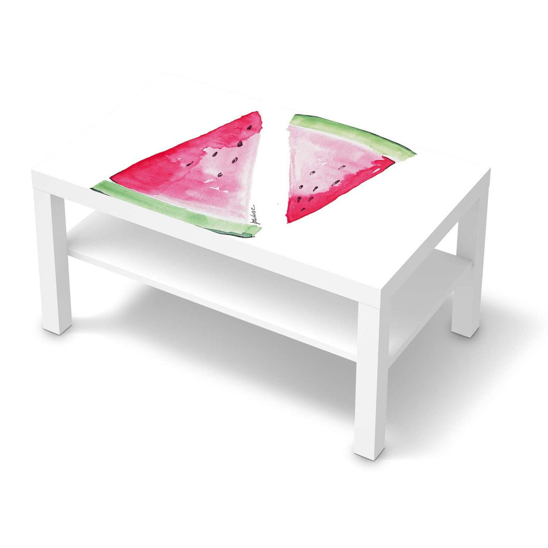 Möbelfolie Melone - IKEA Lack Tisch 90x55 cm - weiss