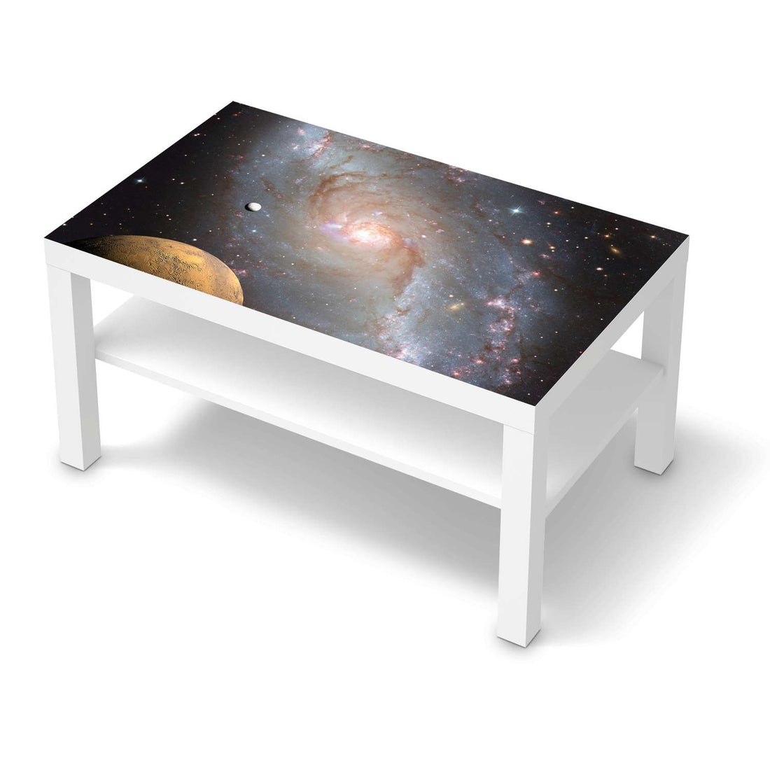 Möbelfolie Milky Way - IKEA Lack Tisch 90x55 cm - weiss