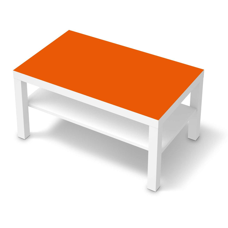 Möbelfolie Orange Dark - IKEA Lack Tisch 90x55 cm - weiss
