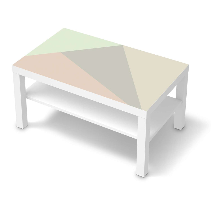Möbelfolie Pastell Geometrik - IKEA Lack Tisch 90x55 cm - weiss