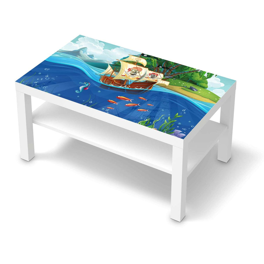 Möbelfolie Pirates - IKEA Lack Tisch 90x55 cm - weiss