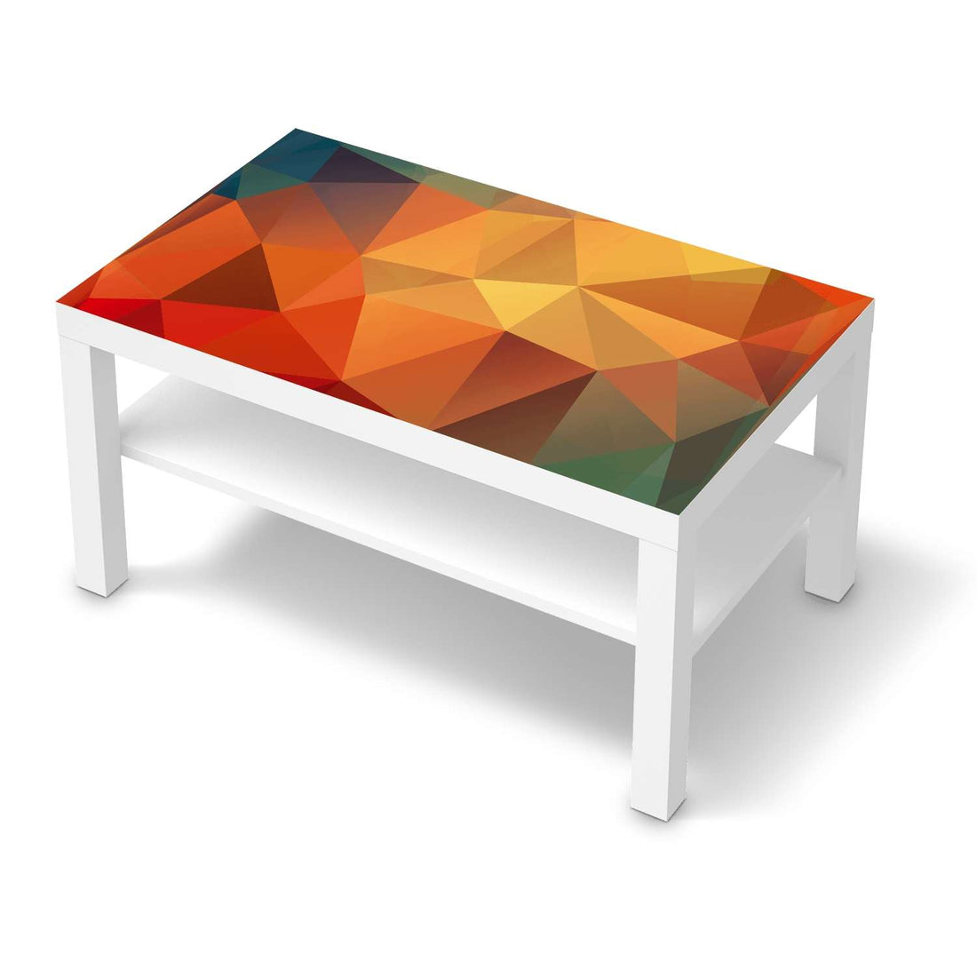 Möbelfolie Polygon - IKEA Lack Tisch 90x55 cm - weiss