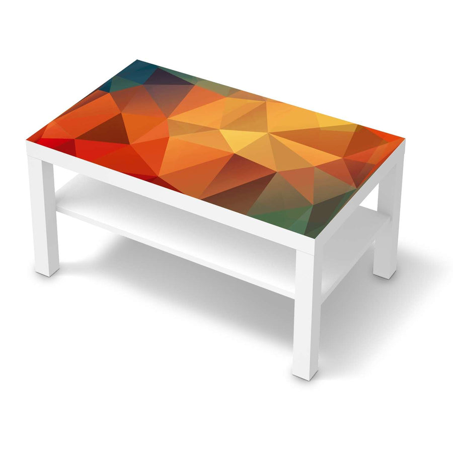 Möbelfolie Polygon - IKEA Lack Tisch 90x55 cm - weiss
