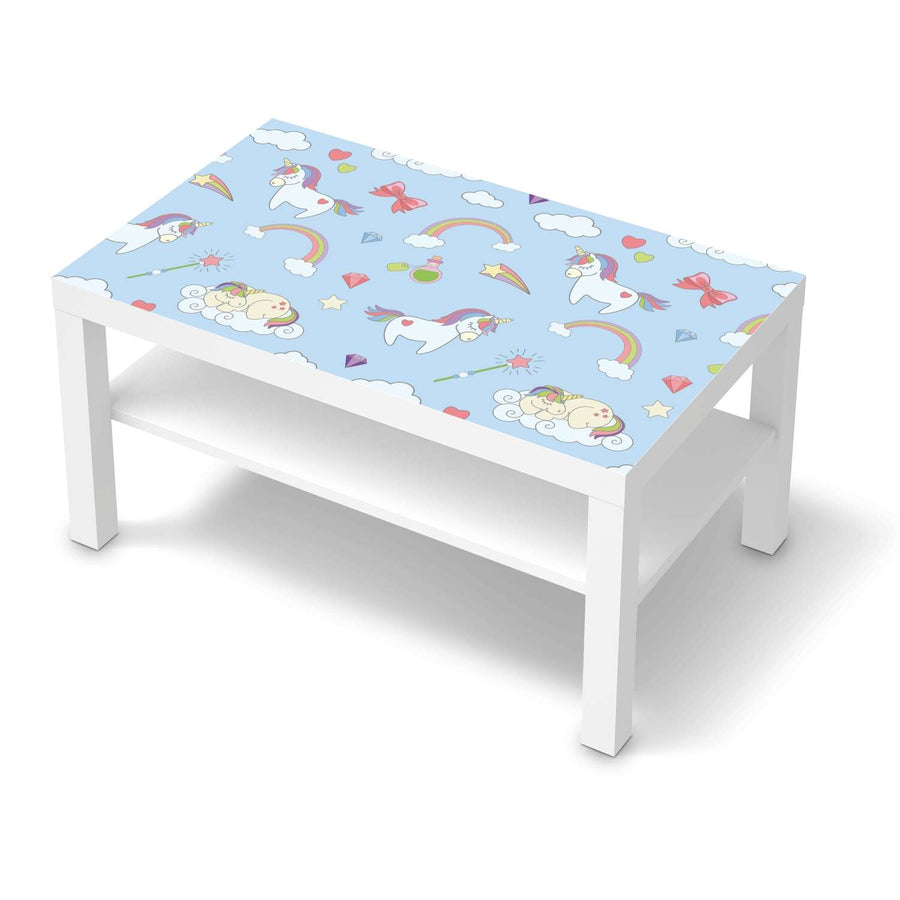 Möbelfolie Rainbow Unicorn - IKEA Lack Tisch 90x55 cm - weiss