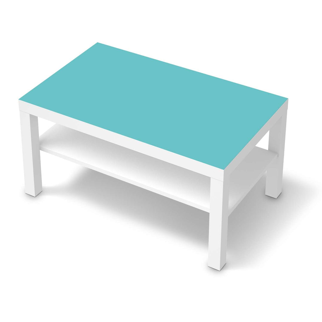 Möbelfolie Türkisgrün Light - IKEA Lack Tisch 90x55 cm - weiss