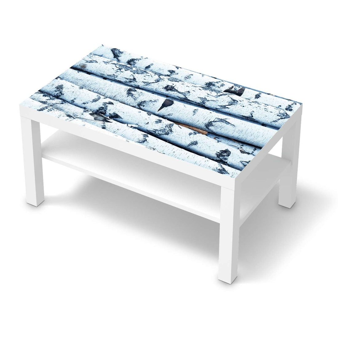 Möbelfolie Weisses Buschwerk - IKEA Lack Tisch 90x55 cm - weiss