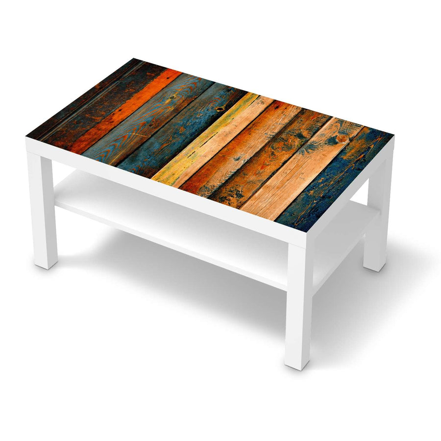 Möbelfolie Wooden - IKEA Lack Tisch 90x55 cm - weiss