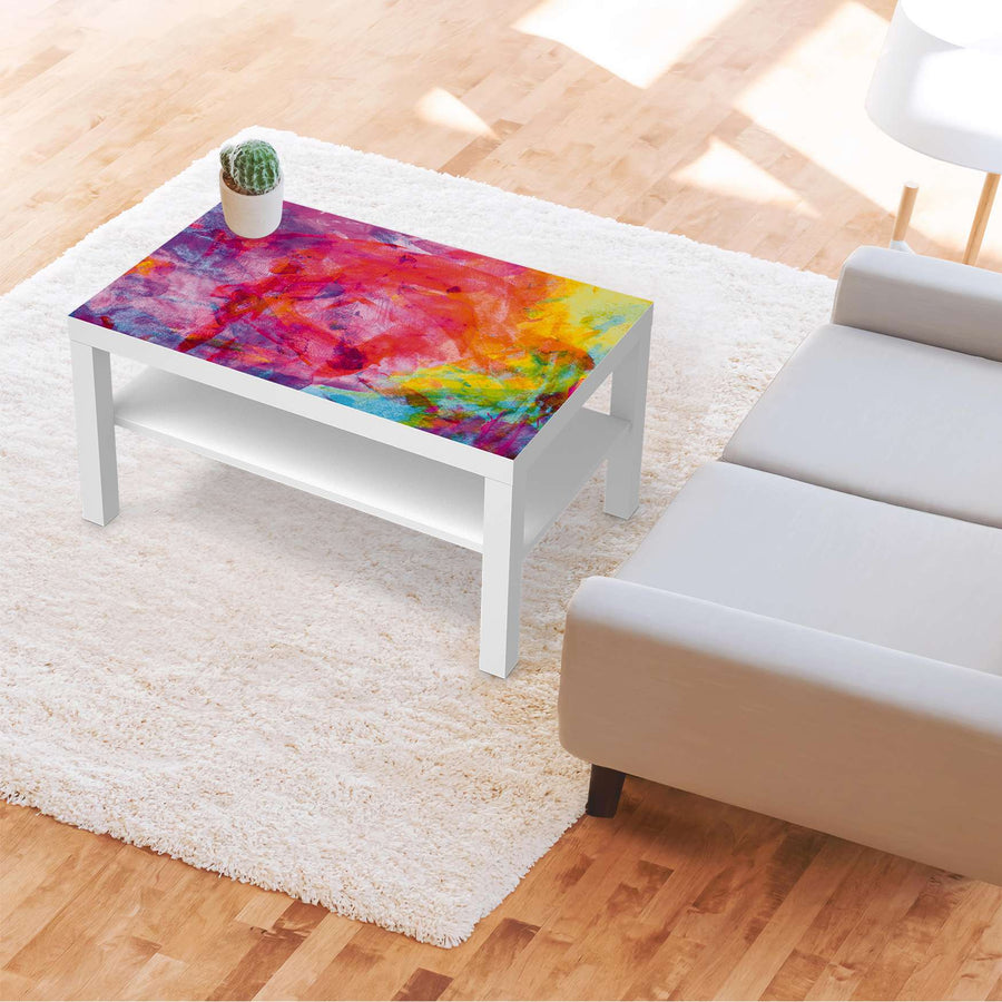 Möbelfolie Abstract Watercolor - IKEA Lack Tisch 90x55 cm - Wohnzimmer