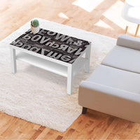 Möbelfolie Alphabet - IKEA Lack Tisch 90x55 cm - Wohnzimmer
