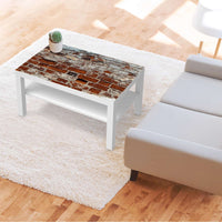 Möbelfolie Backstein - IKEA Lack Tisch 90x55 cm - Wohnzimmer