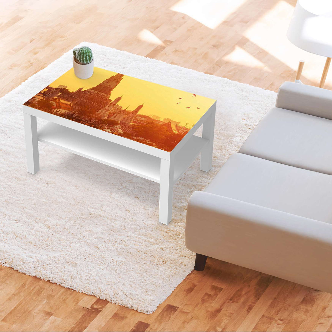 Möbelfolie Bangkok Sunset - IKEA Lack Tisch 90x55 cm - Wohnzimmer