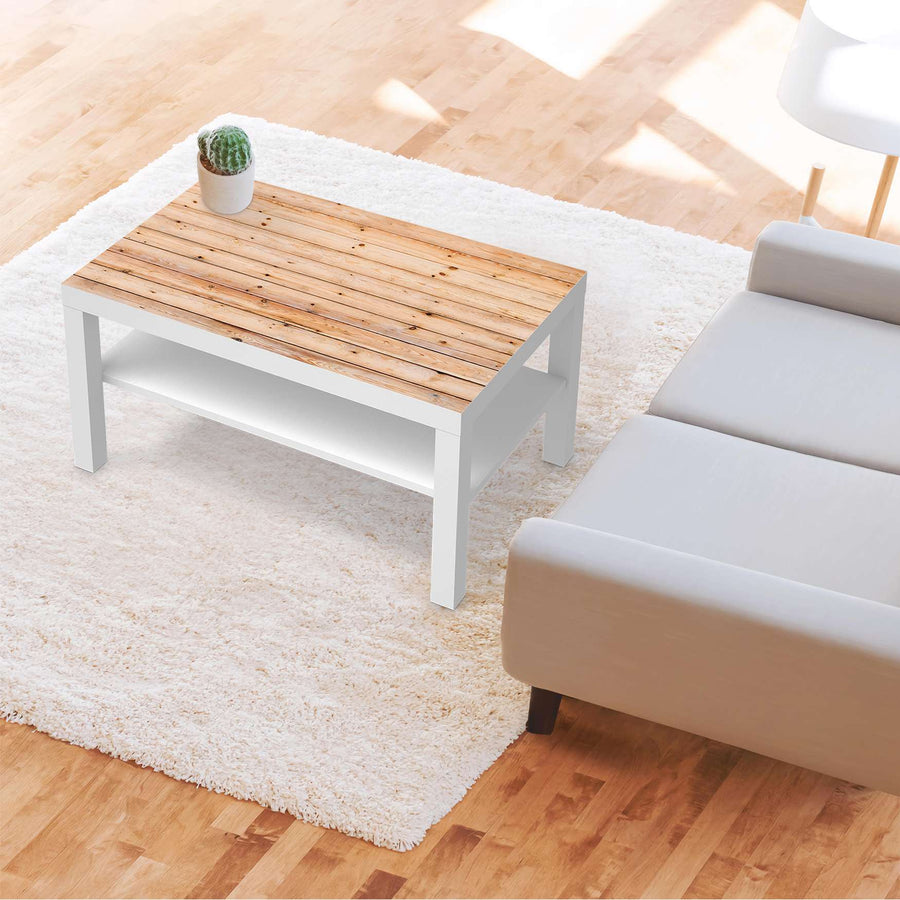 Möbelfolie Bright Planks - IKEA Lack Tisch 90x55 cm - Wohnzimmer