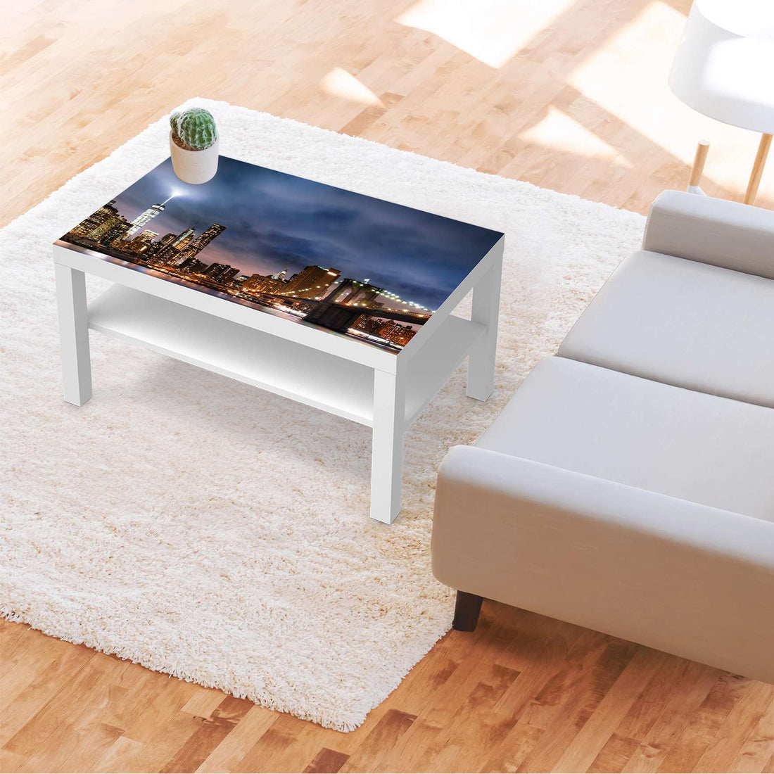 Möbelfolie Brooklyn Bridge - IKEA Lack Tisch 90x55 cm - Wohnzimmer