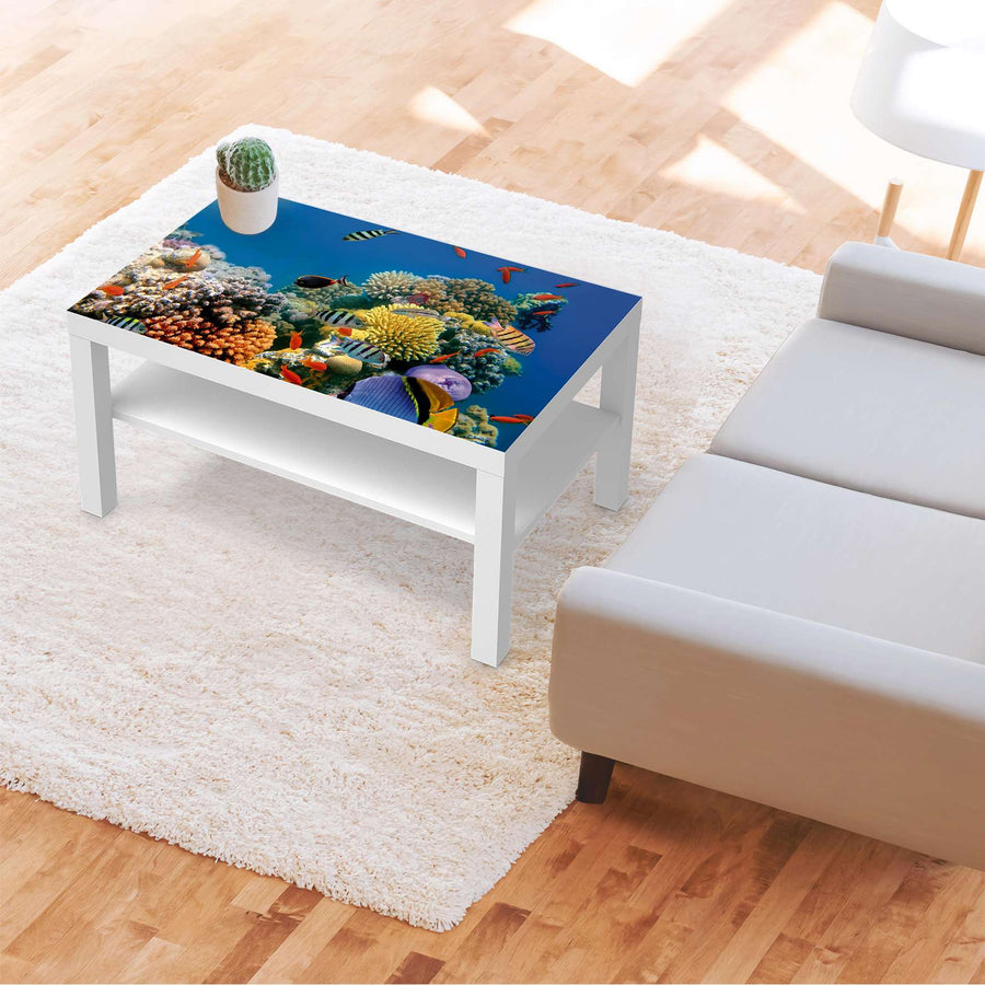 Möbelfolie Coral Reef - IKEA Lack Tisch 90x55 cm - Wohnzimmer