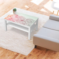 Möbelfolie Floral Doodle - IKEA Lack Tisch 90x55 cm - Wohnzimmer