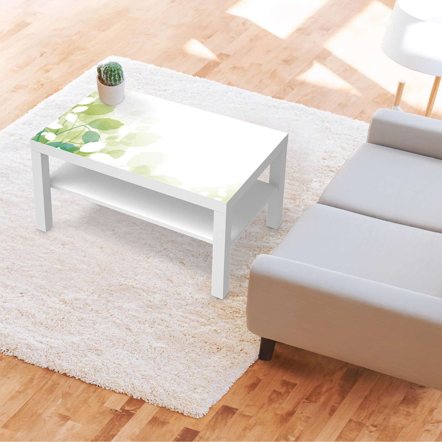 Möbelfolie Flower Light - IKEA Lack Tisch 90x55 cm - Wohnzimmer