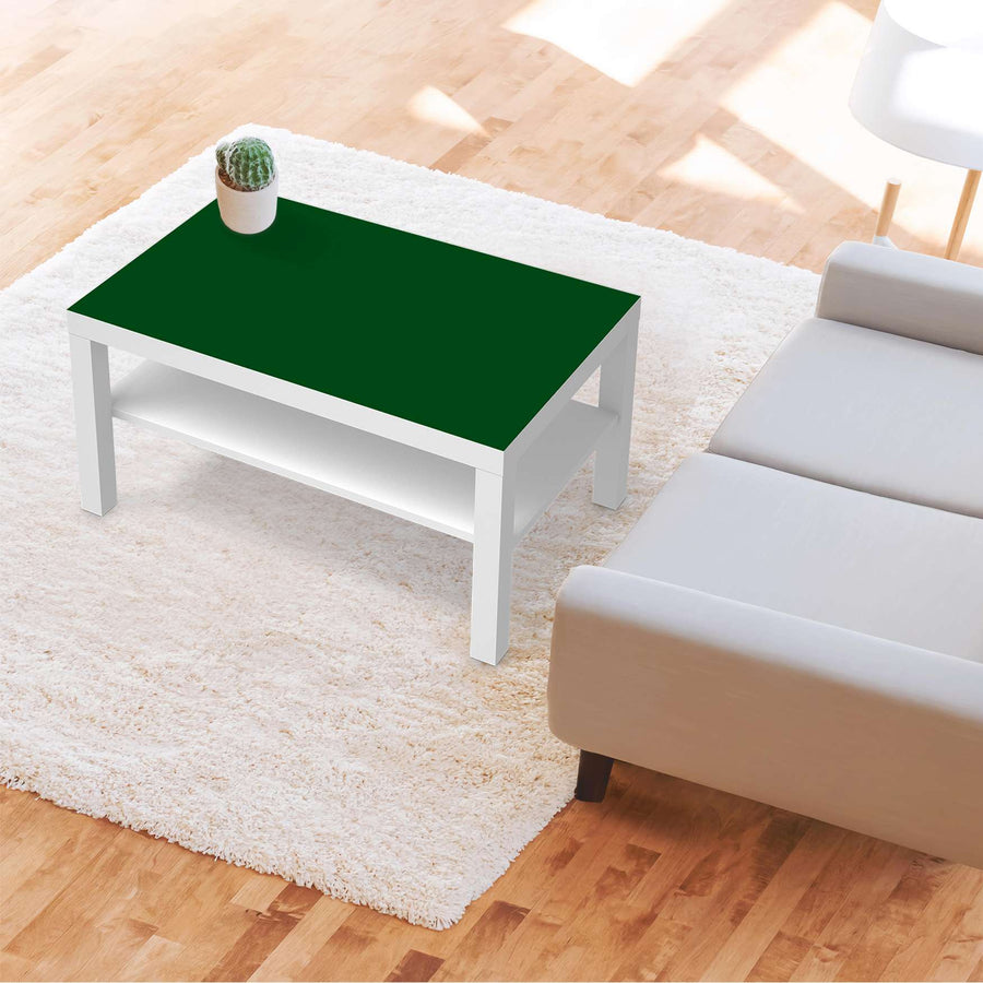 Möbelfolie Grün Dark - IKEA Lack Tisch 90x55 cm - Wohnzimmer