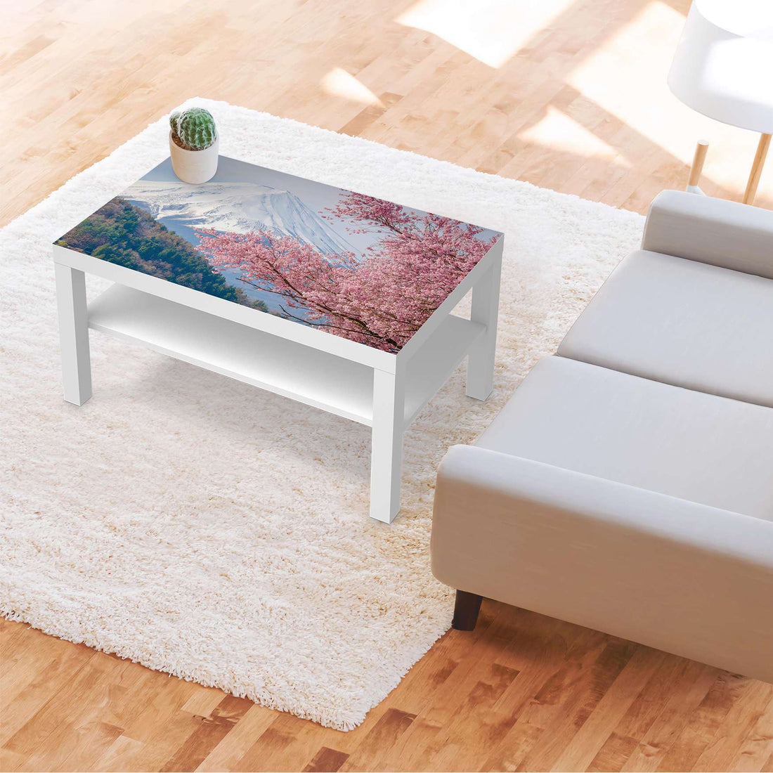 Möbelfolie Mount Fuji - IKEA Lack Tisch 90x55 cm - Wohnzimmer