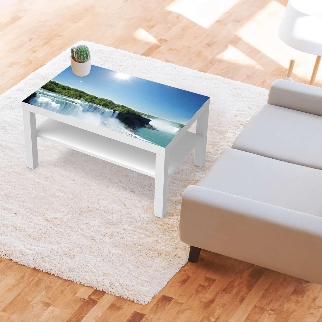 Möbelfolie Niagara Falls - IKEA Lack Tisch 90x55 cm - Wohnzimmer