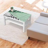 Möbelfolie Palmen mint - IKEA Lack Tisch 90x55 cm - Wohnzimmer