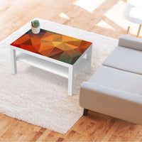 Möbelfolie Polygon - IKEA Lack Tisch 90x55 cm - Wohnzimmer