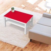 Möbelfolie Rot Light - IKEA Lack Tisch 90x55 cm - Wohnzimmer