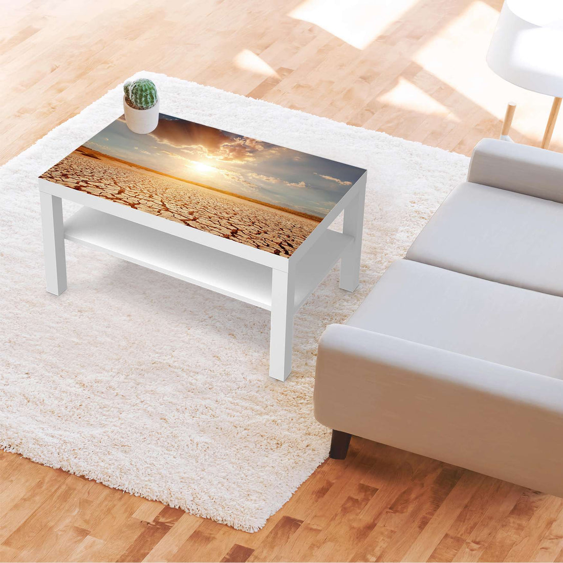 Möbelfolie Savanne - IKEA Lack Tisch 90x55 cm - Wohnzimmer