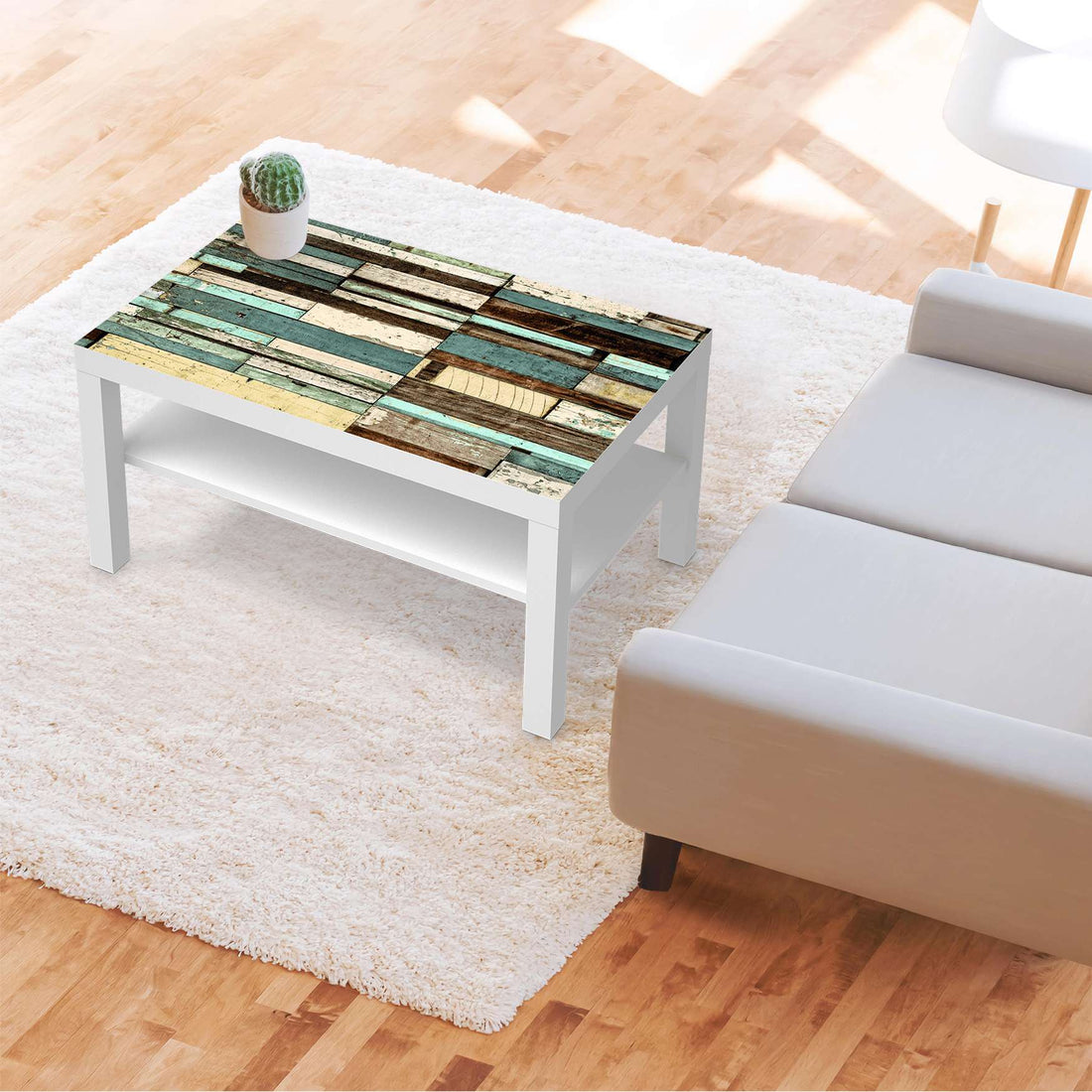 Möbelfolie Schiffsbruch - IKEA Lack Tisch 90x55 cm - Wohnzimmer