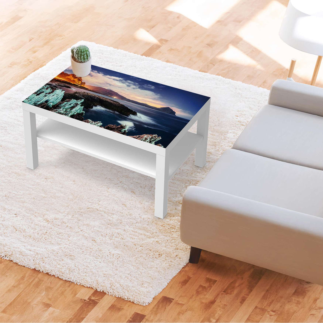 Möbelfolie Seaside - IKEA Lack Tisch 90x55 cm - Wohnzimmer