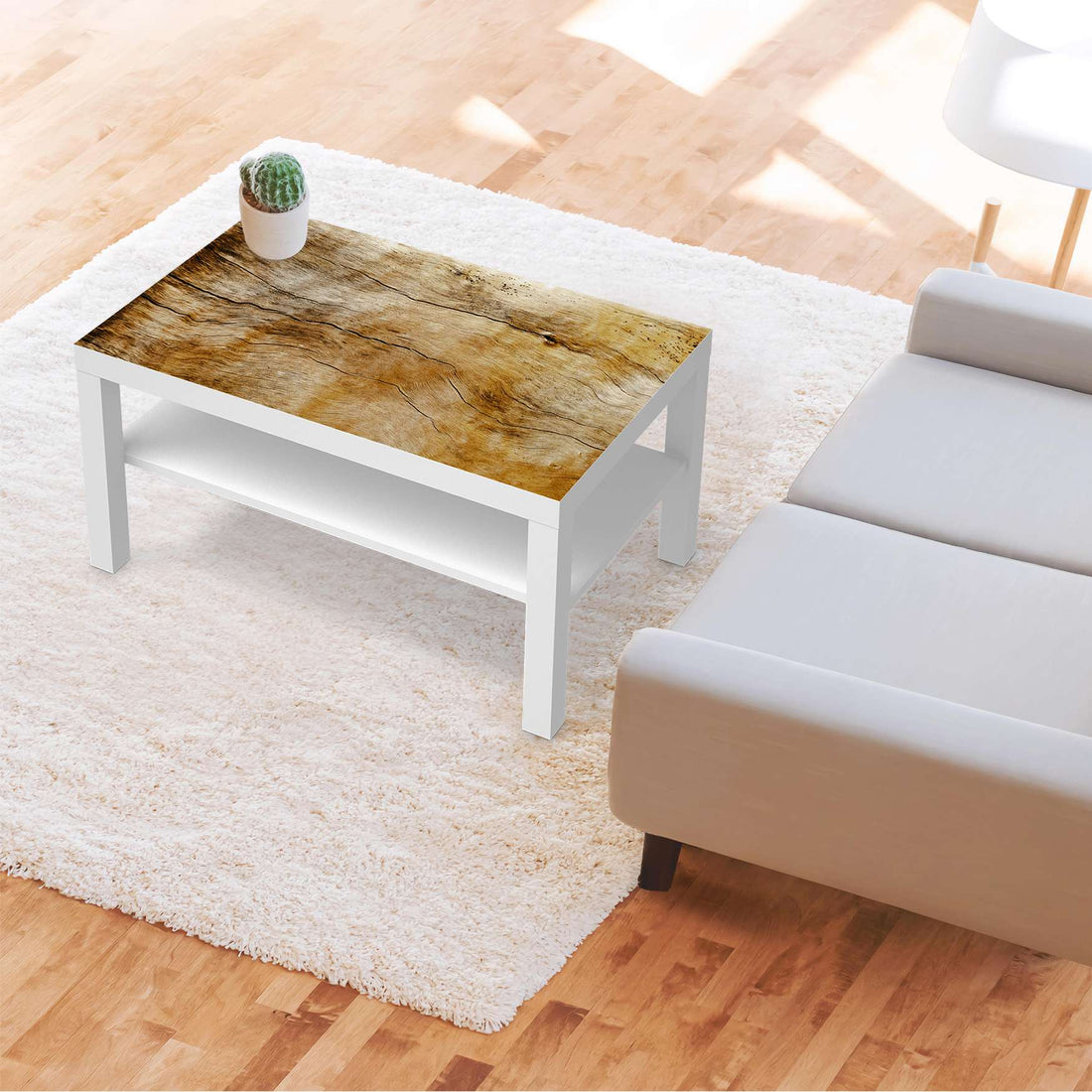Möbelfolie Unterholz - IKEA Lack Tisch 90x55 cm - Wohnzimmer
