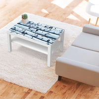 Möbelfolie Weisses Buschwerk - IKEA Lack Tisch 90x55 cm - Wohnzimmer