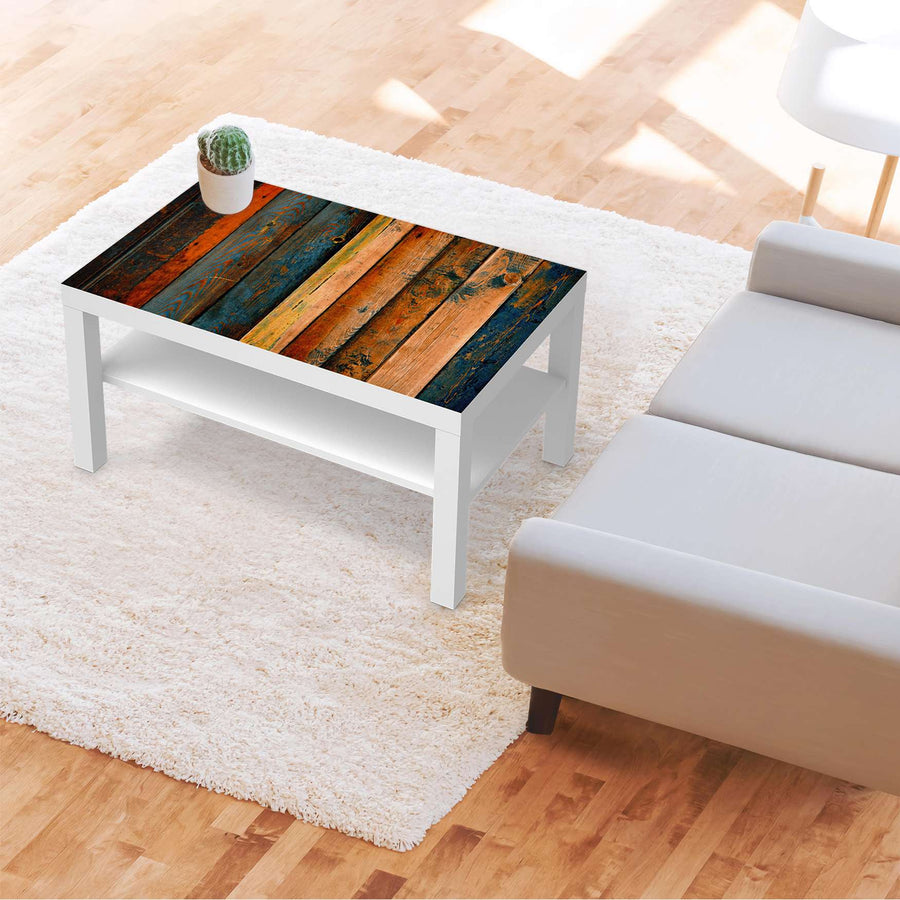 Möbelfolie Wooden - IKEA Lack Tisch 90x55 cm - Wohnzimmer