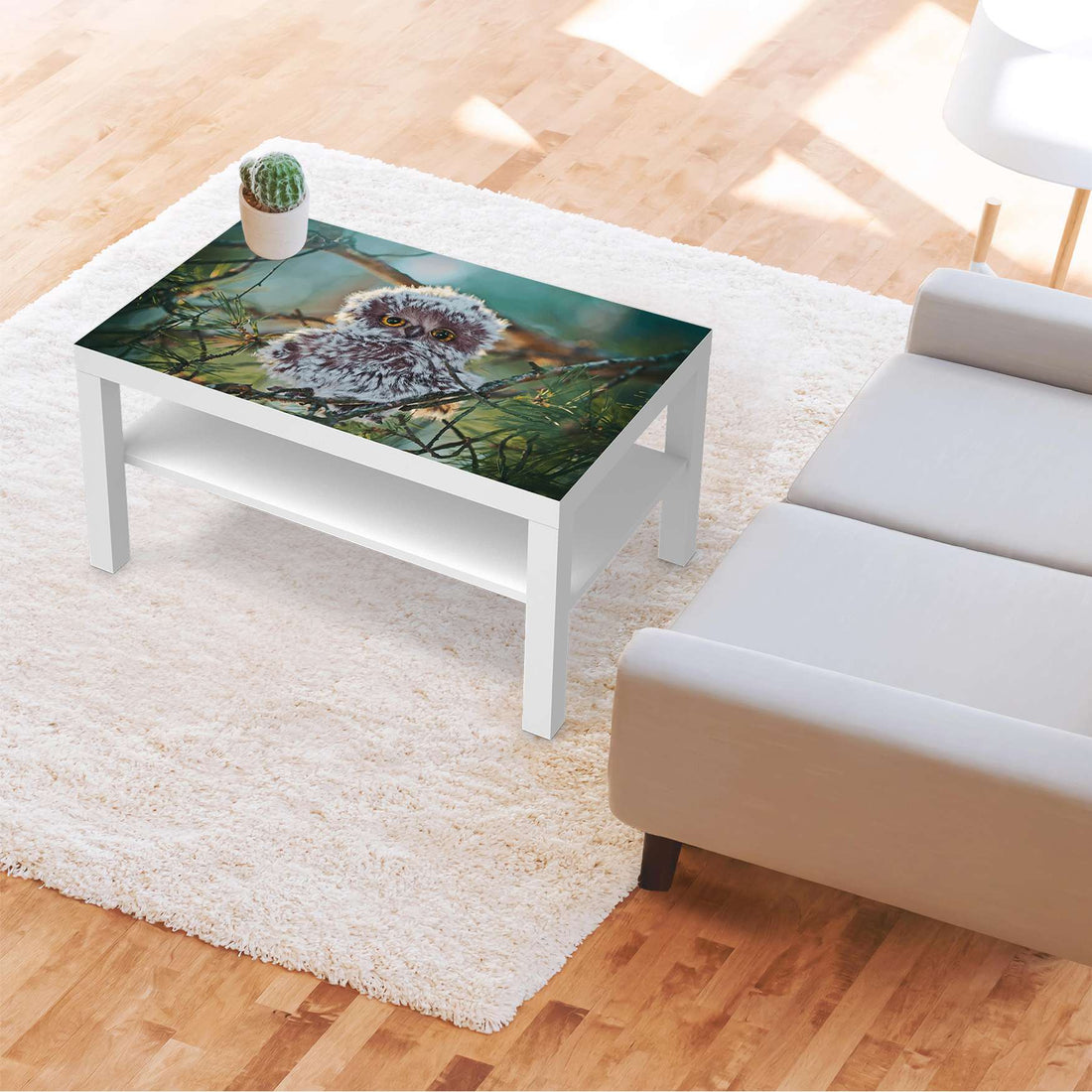 Möbelfolie Wuschel - IKEA Lack Tisch 90x55 cm - Wohnzimmer