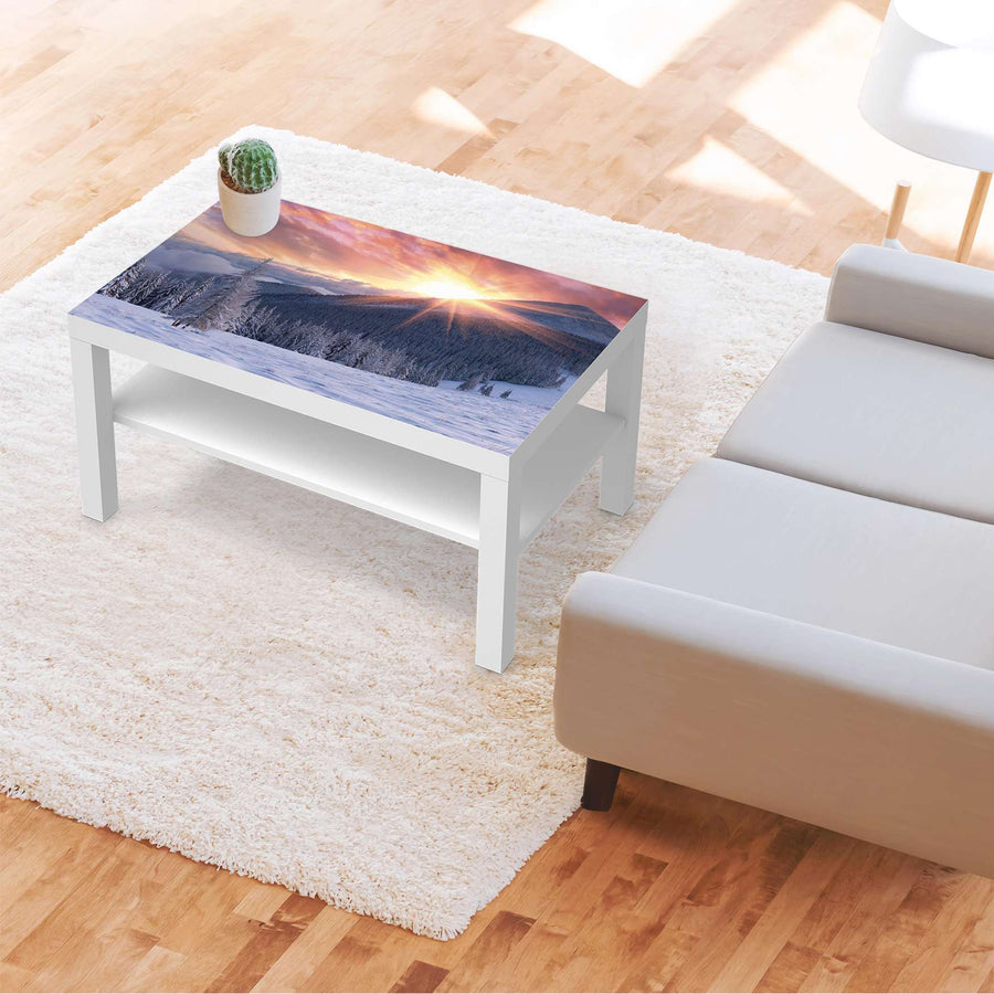 Möbelfolie Zauberhafte Winterlandschaft - IKEA Lack Tisch 90x55 cm - Wohnzimmer