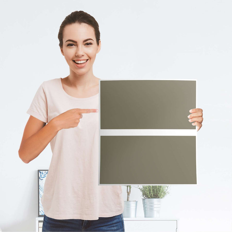 Möbelfolie Braungrau Light - IKEA Malm Kommode 2 Schubladen - Folie