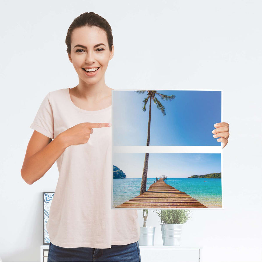 Möbelfolie Caribbean - IKEA Malm Kommode 2 Schubladen - Folie