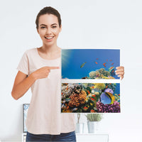 Möbelfolie Coral Reef - IKEA Malm Kommode 2 Schubladen - Folie