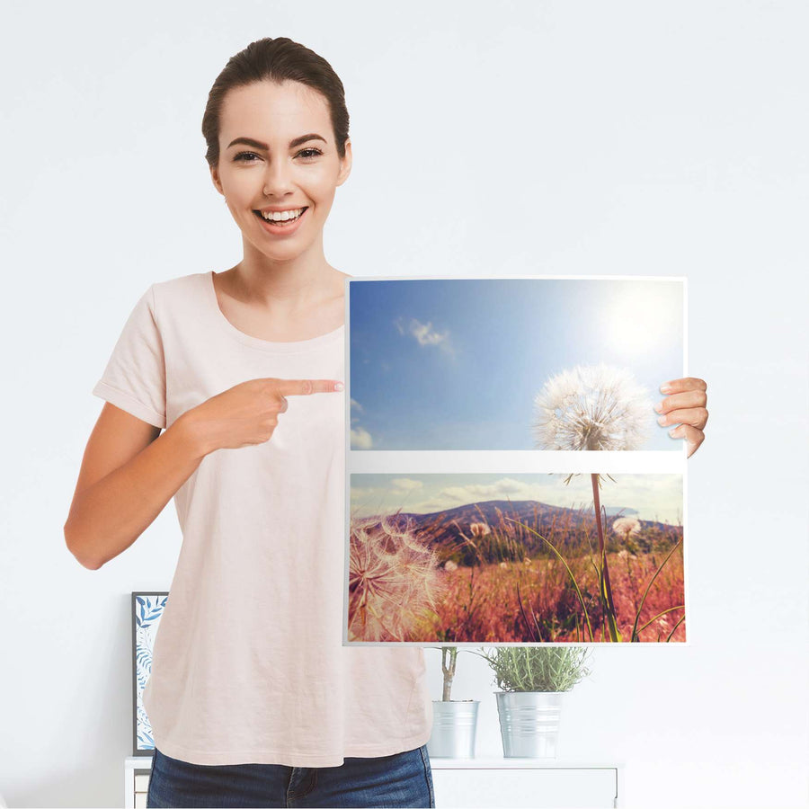 Möbelfolie Dandelion - IKEA Malm Kommode 2 Schubladen - Folie