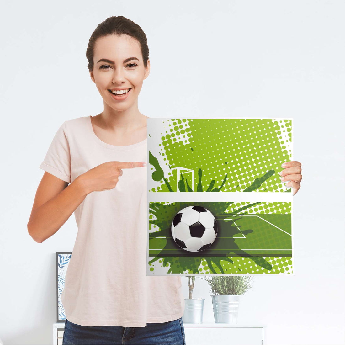 Möbelfolie Goal - IKEA Malm Kommode 2 Schubladen - Folie