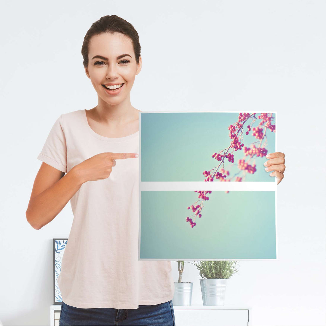 Möbelfolie Ikebana für Anfänger - IKEA Malm Kommode 2 Schubladen - Folie
