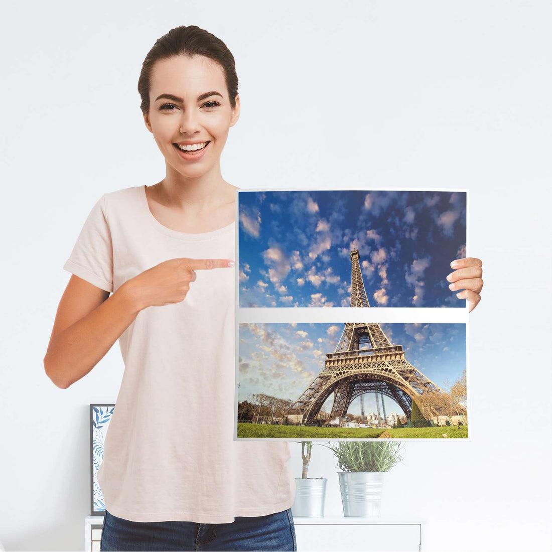 Möbelfolie La Tour Eiffel - IKEA Malm Kommode 2 Schubladen - Folie