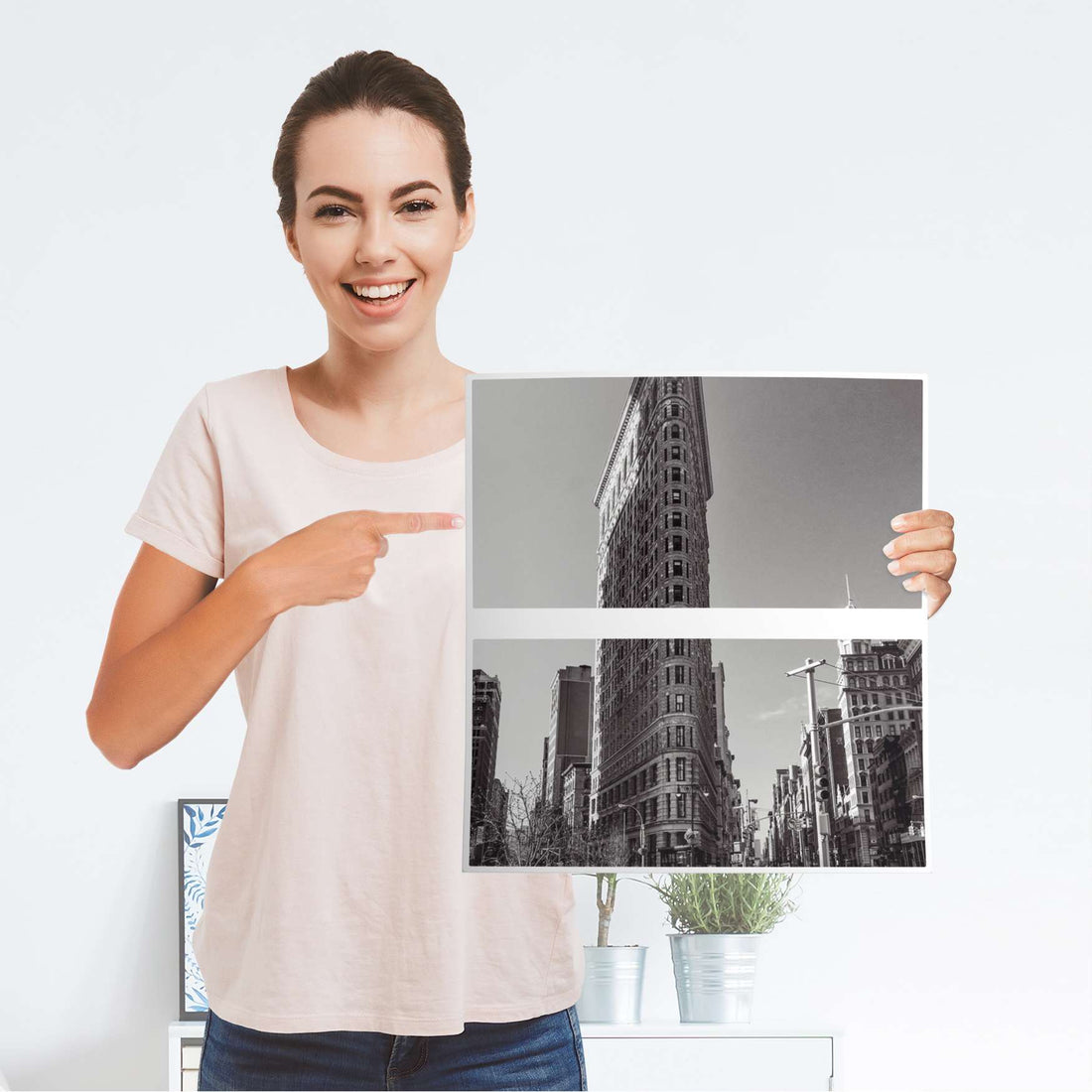 Möbelfolie Manhattan - IKEA Malm Kommode 2 Schubladen - Folie