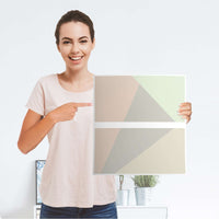 Möbelfolie Pastell Geometrik - IKEA Malm Kommode 2 Schubladen - Folie