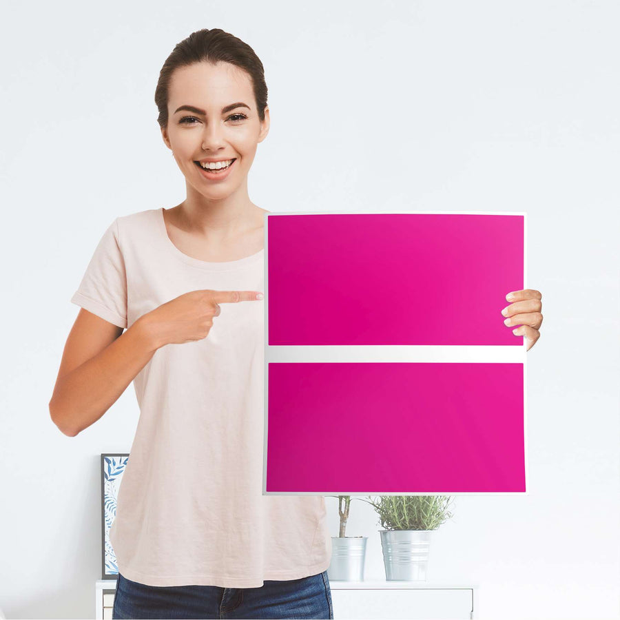 Möbelfolie Pink Dark - IKEA Malm Kommode 2 Schubladen - Folie